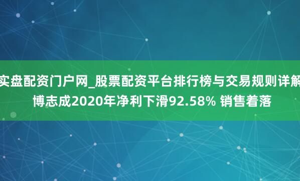 实盘配资门户网_股票配资平台排行榜与交易规则详解 博志成2020年净利下滑92.58% 销售着落