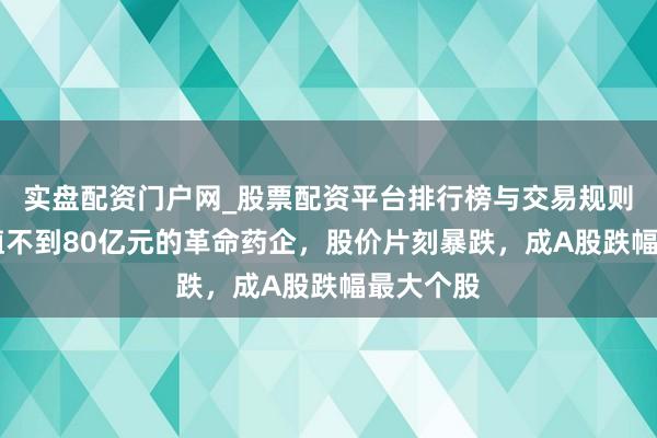 实盘配资门户网_股票配资平台排行榜与交易规则详解 市值不到80亿元的革命药企，股价片刻暴跌，成A股跌幅最大个股